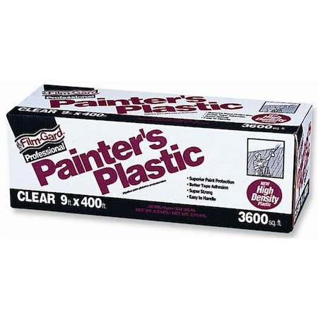 Poly-America Poly-america 9ft. X 400ft. Film-Gard Clear Professional Painters Plastic 03509H 73257052085